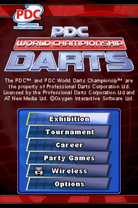 PDC World Championship Darts (USA) (En,Fr,Es,It,Nl) screen shot title